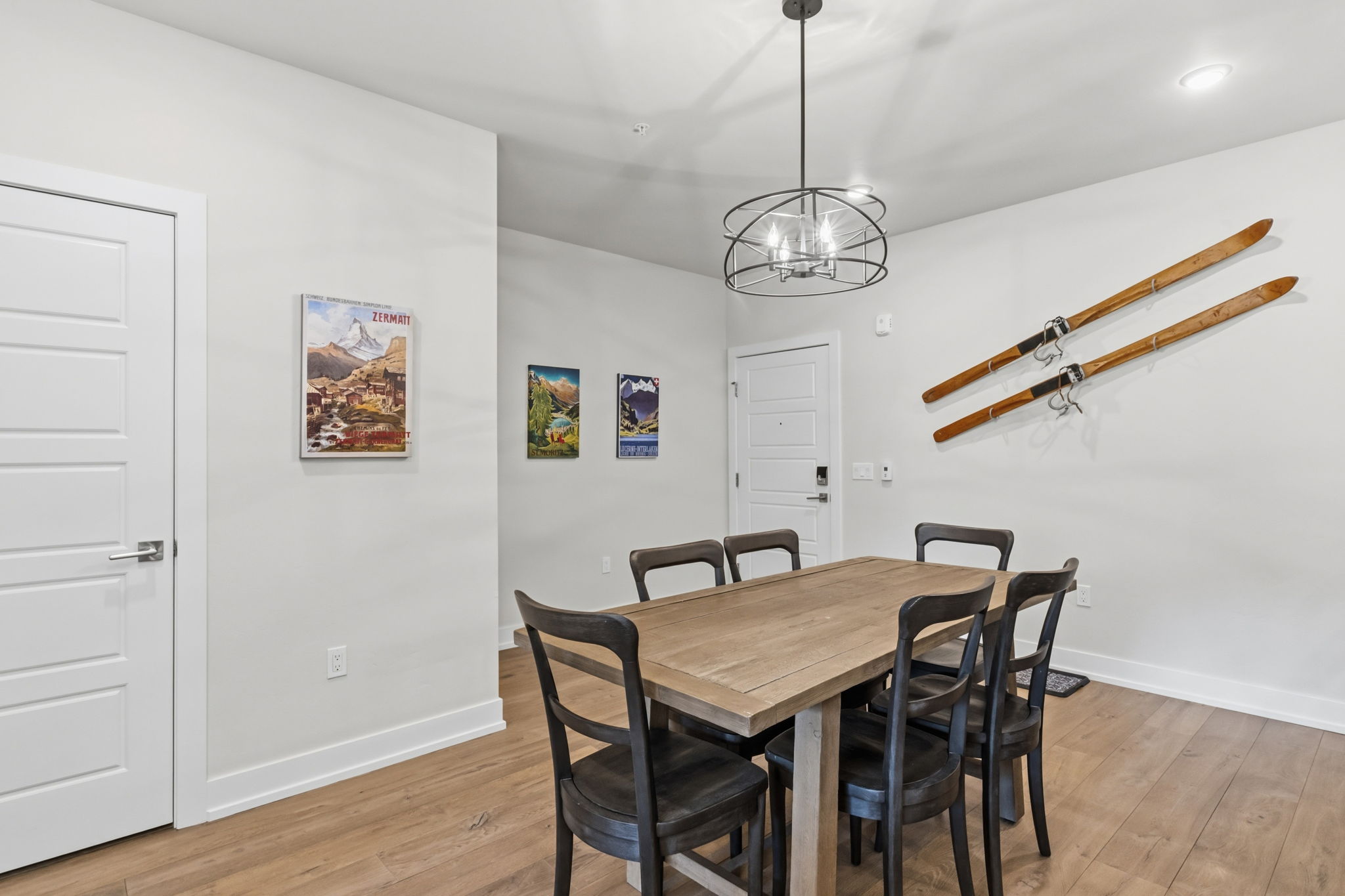Open dining and kitchen